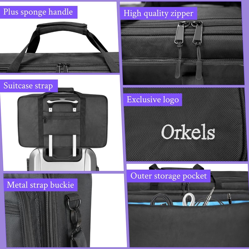 ORKELS DJ Controller Bag Compatible with FLX4, FLX2, REV1, DDJ