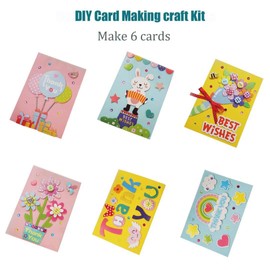 Card Making Kit DIY Handmade Greeting Card Kit for Kids Girl boy, Thank You Card Mother's Day Card Valentine's Card Easter Birthday Christmas Card Art Craft Supplies Set for 3 Years Old and up