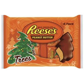 REESE'S Milk Chocolate Peanut Butter Trees Candy, Holiday, 1.2 oz Pack