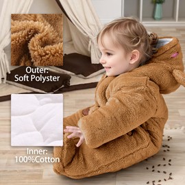 Baby Winter Snowsuit, Baby Romper, Boy and Girl One-Piece Suit with Hood, Toddler Outerwear Snowsuit Set, Thick and Warm, 3-6 Months