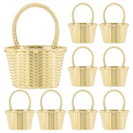 Tofficu 12 Cajas De Almacenamiento Pequeñas En Forma De Canasta De Flores Para Decoración De Fiesta De Baby Shower Cumpleaños Y Bodas Cestas De Dulces Compactas Y Ligeras 3.74X1.77X1.77 Pulgadas
