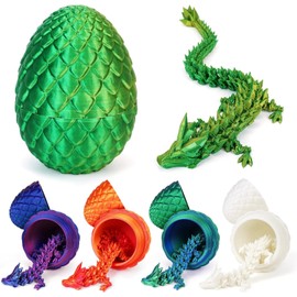 Merrwon Easter Surprise Dragon Egg Figures, 3D Printed Movable Dragon Toy, Easter Gifts, Children, Desk Toy, Dragon Ornament for Cars, Offices, Homes