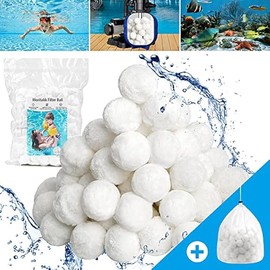 3.08 lbs Pool Filter Ball for Sand Filter Pump for Above Ground Pool,Reusable Eco-Friendly Filter Balls Replace Pool Filter Sand (Equals 100 lbs Pool Filter Sand).…