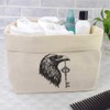 Large 'Raven with Key' Canvas Organiser/Storage Bag (OR00030769)