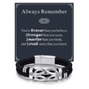 Bandmax Inspirational Gifts Bracelets for Men with Encourage Message Black