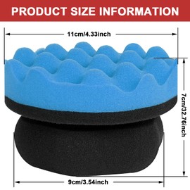 ZHAYAO 2 Pack Large Tire Shine Applicator Pad, Tire Hex Grip Applicator, Tire Shine Car Detailing Foam Sponge Tool, Reusable Car Cleaning Supplies After Car Wash Tire Cleaner for Applying Tire Shine