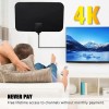 Crystal Clear HD Digital TV Antenna - 360° Reception, Flexible