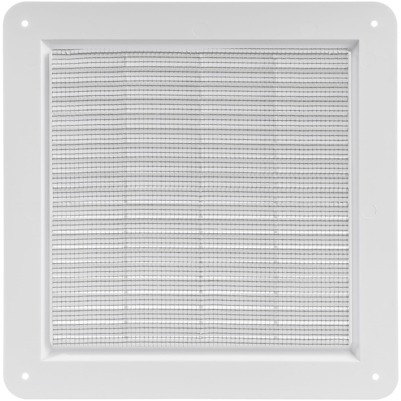 Vent Systems 10" x 10" (Outer Size) Inch White Plastic