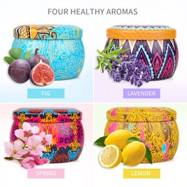 Gifts for Women, Scented Candles Gifts Set for Women/Mom, 4 Pack Aromatherapy Candles for Home Scented, 120H Burning, Stress Relief Candle Set for Birthday, Christmas, Thanksgiving, Mother's Day