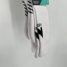Mission White Performance Crew Socks sz L Mens 8-12/Womens 10-13 Pack of 2 Pairs