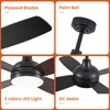 SILVER SWAN 42" Ceiling Fans with Lights, Low Profile Ceiling