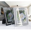 Crush Diamond Mirror Photo Frame In Bling Sparkle Crystal Silver
