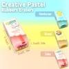 6 Pcs Cute Rubbers, Rubbers Erasers Pencil Eraser Pastel Rubbers