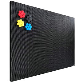 JILoffice Bulletin Board, Magnetic Board 24 x 18 Inch, Great Wall Mounting Board with 40 Magnets, Decorative Board for Photos and Messages