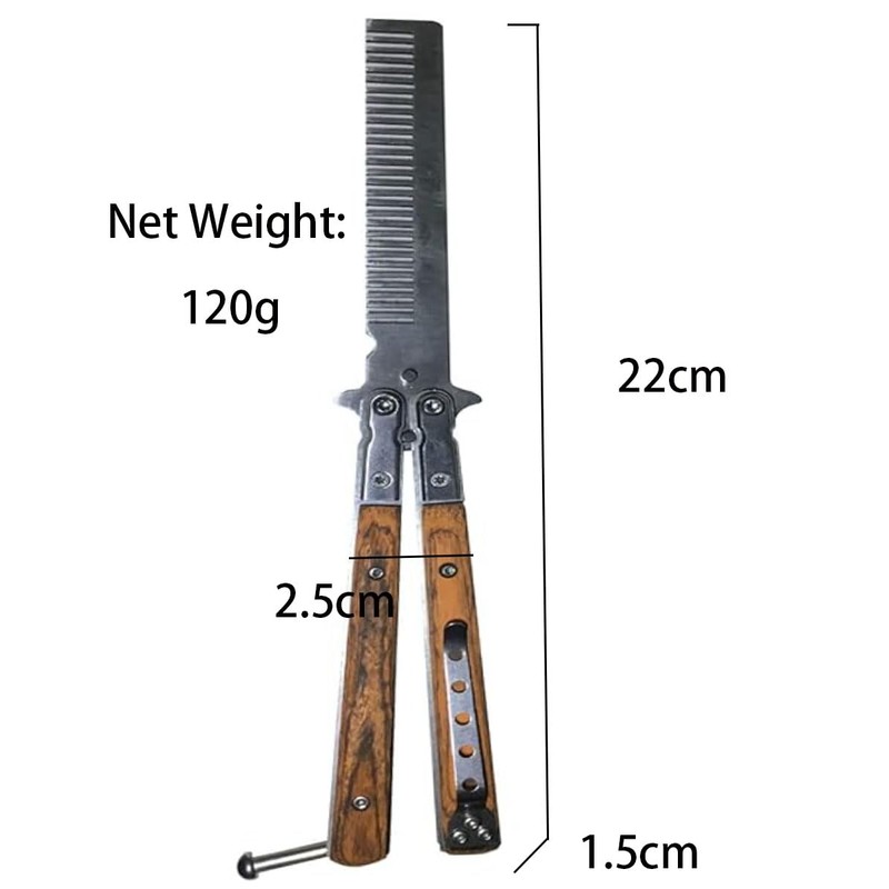 1 Pcs Metal Stainless Steel Durable Folding Butterfly Comb Gift