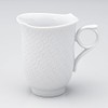Meissen 000001-29582-1 Meissen Wave Play White Coffee Cup & Saucer,