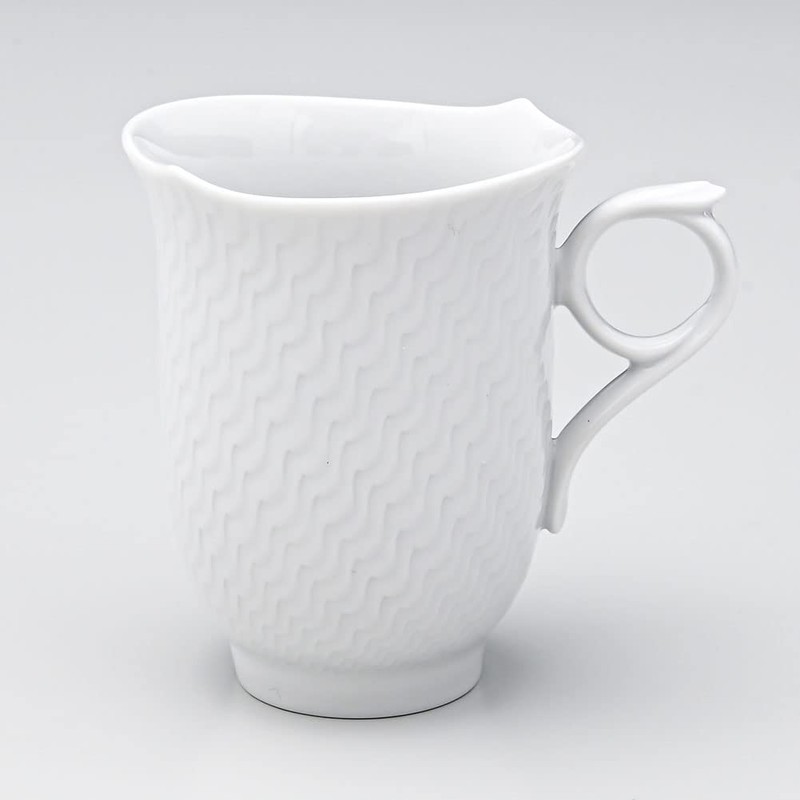 Meissen 000001-29582-1 Meissen Wave Play White Coffee Cup & Saucer,