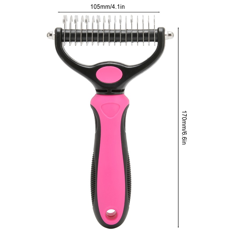 Pet Undercoat Rake Double Sided Knots Removal Grooming Massage Dog