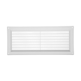 5" x 12" Inch White Plastic Ventilation Grille with Insect Mesh. HVAC. Indoor Vent Cover. Does NOT Include Screws