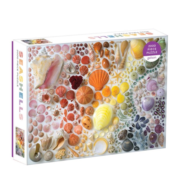 Galison Rainbow Seashells 2000 Piece Puzzle, Multicolor