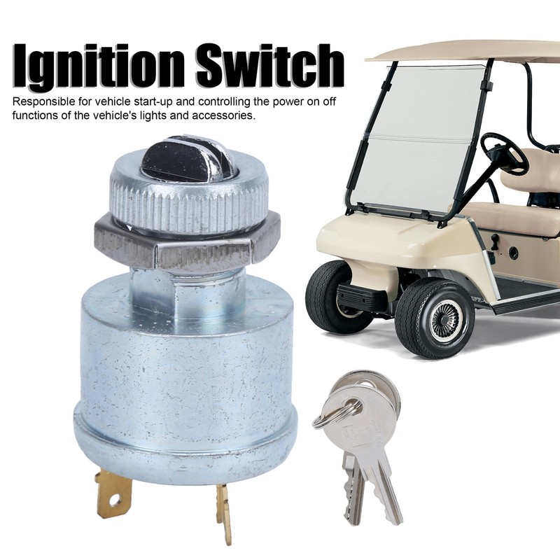 Ignition Switch 3 Way 4 Terminal with 2 Keys 33639G01