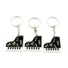 Naissant 音譜 Fashionable Clean Stone Piano Key Chains Set of