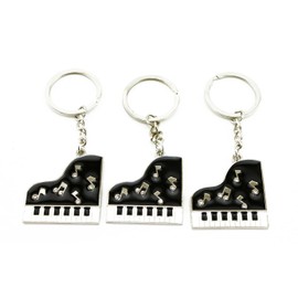 Naissant 音譜 Fashionable Clean Stone Piano Key Chains Set of