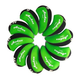 Andux Golf Club Head Covers for Irons Number Iron Covers 10pcs/set (Green)
