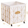 Mxfurhawa Laundry Hamper,Collapsible Laundry Basket Large Capacity Metal Laundry Hamper