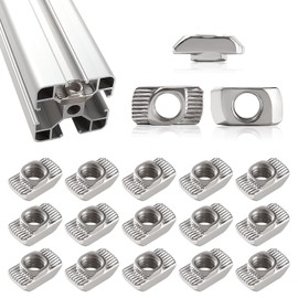 Lyeteung 15 PCS 40 Series M8 T Nut, Hammer Head Nut, Hammer Head Drop In T Slot Nuts, for 4040 4080 8080 Aluminum Extrusion Profile