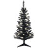 Maylaviu 4FT Christmas Tree with Lights Pre-Lit, Halloween Black Xmas