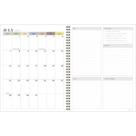 TF PUBLISHING July 2024 - June 2025 Positano Palms Large Weekly Monthly Planner - Coordinating Planning Stickers - 12 Month Academic Planner 2024-2025 - Faux Monthly Tabs - 9 in x 11 in