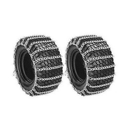 The ROP Shop | New Pair 2 Link TIRE Chains 16x6.50x8 for Garden Tractors/Riders/Snowblowers