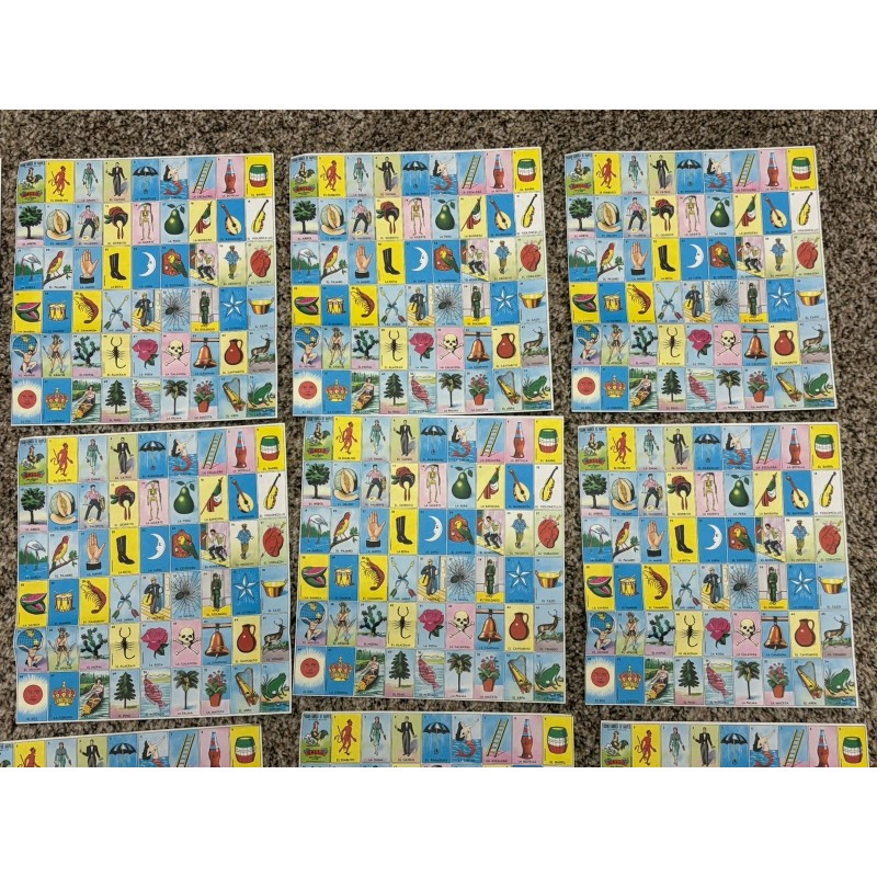 Don Clemente Mexican Loteria 10 Hojas Sheets 1.5” & 30