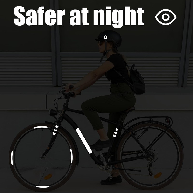 ALLY-MAGIC Adesivi riflettenti, 42 pezzi, adesivi riflettenti per bicicletta, moto,