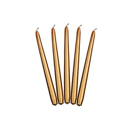 PartyDeco Leuchterkerzen spitz zulaufende Kerze Gold Set Tischdekoration Lange Kerze für Hochzeiten Geburtstag Feiern Weihnachten Kerze Halter dekorative Kerze