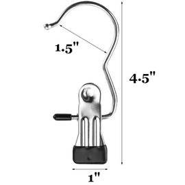 Tosnail 40 Pieces Boot Hanger Clips, Stainless Steel Laundry Hooks, Closet Hanging Clips, Space Saving for Jeans, Hats, Tall Boots, Towels