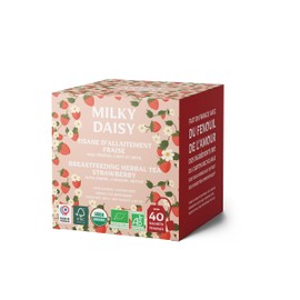 Milky Daisy - Bio-Stilltee - Erdbeer-Geschmack mit Fenchel, Kümmel und Brennnessel - 40 Kompostierbare Teebeutel - Verdauungs- und Stillunterstützung