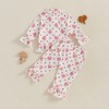 MAHUAOYIXI Toddler Girl Pajamas Set Loungewear Sleepwear Outfits Heart Print