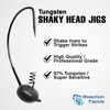 Reaction Tackle Tungsten Shaky Head Jigs for Bass Fishing -
