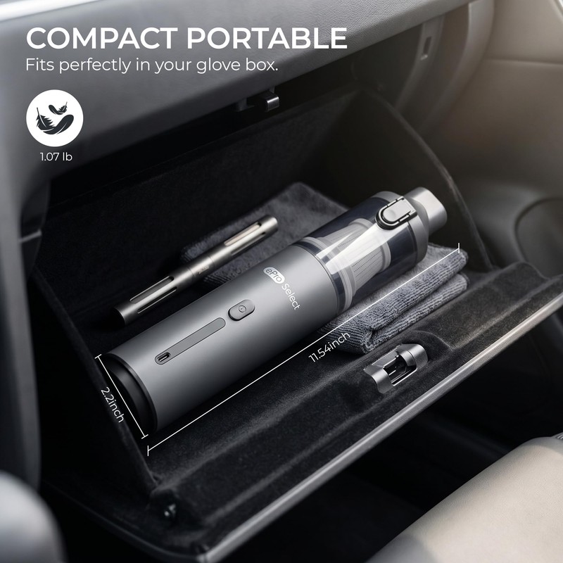 Handheld Vacuum Cleaner, EV1396 Cordless 100W 16000Pa Strong Suction with