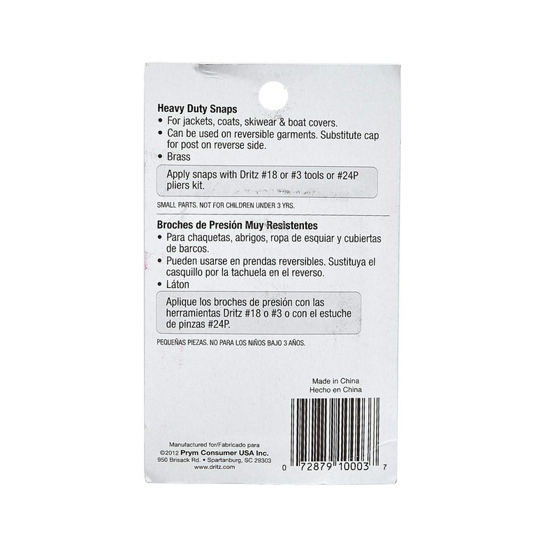 Dritz Nickel Heavy Duty Snaps 5/8in