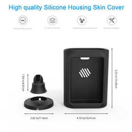 Koroao Protective Silicone Housing Cover Skin for AOSU SolarCam P1 SE and AOSU SolarCam P1 Max Cameras, Compatible with AOSU Solar Security Cameras Wireless Outdoor Accessories (1 Pack,Black)