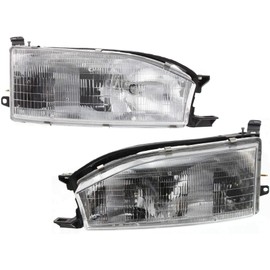 Evan Fischer Driver and Passenger Side Headlight for Toyota Camry 1992-1994 Halogen With bulb(s) USA Built Vehicle Replaces# 8111006011 8115006011