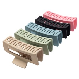 Women's thick rectangle claw clip,5 Color Hair jumbo claw clips,Strong Hold matte hair claw bannana clips,Fashion Hair Styling Accessories for women Girls