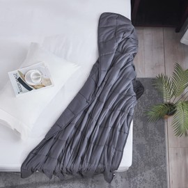 Topcee Weighted Blanket (20lbs 48"x72" Twin Size) Cooling Breathable Heavy Blanket Microfiber Material with Glass Beads Big Blanket for Adult All-Season Summer Fall Winter Soft Thick Comfort Blanket