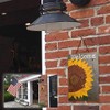 Welcome Sunflower Chalk Art Painted Sign on 12 by 8