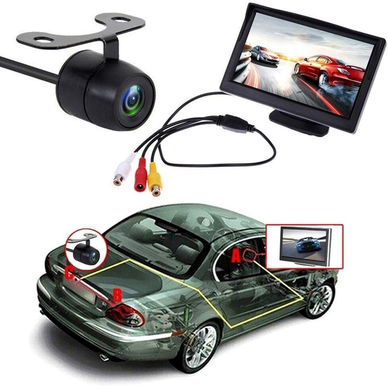 LEDON 4.3" HD Monitor Reverse Camera Rear View Backup Parking