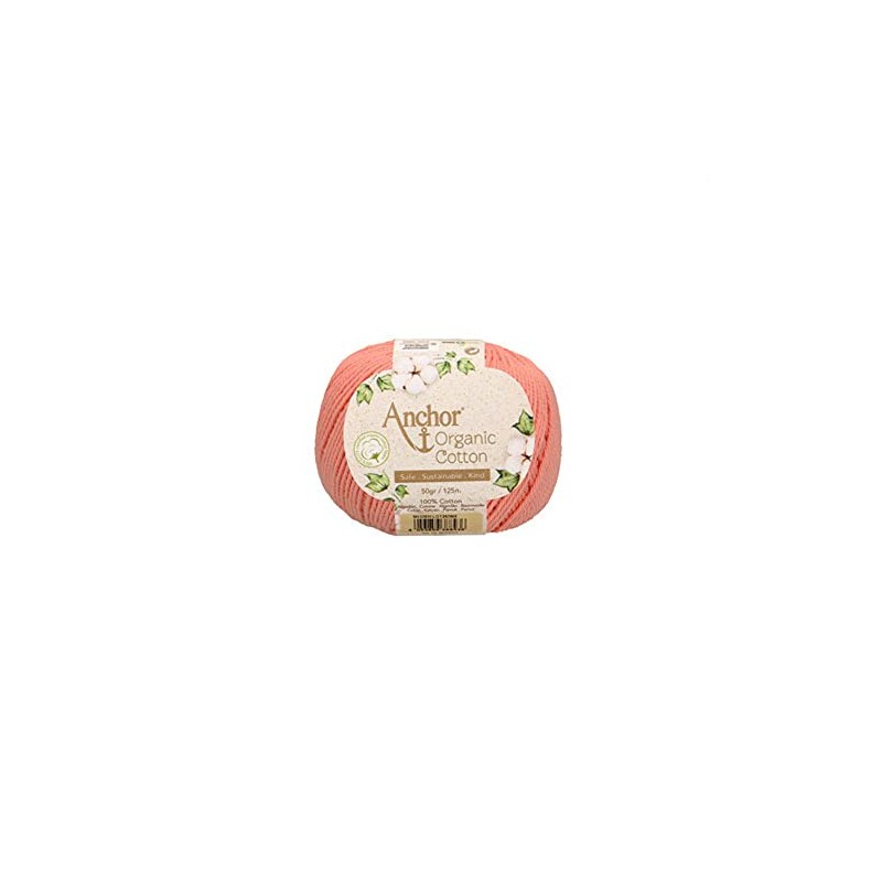 Anchor 03610 Organic Cotton 4-Ply Approx. 125 m Salmon 50