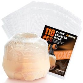 110 PCS Paint Sprayer Liners Bags, 7.8'' X 11.8'' Sprayer Cup Liners, Transparent Spray Gun Cup Canister Liners, for Sprayer Parts